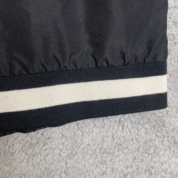 Vintage Liberty Varsity Jacket Mens XL Black Button Front Slim Fit - Picture 11 of 13